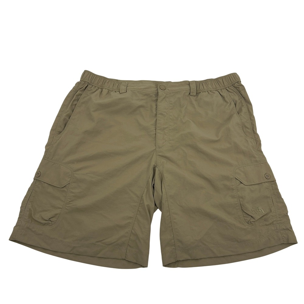 The North Face Paramount Peak Cargo Shorts Mens XL Khaki Tan Nylon Hiking
